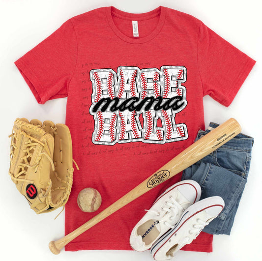 baseball mama (baseball and black font) 35608 DTF transferr