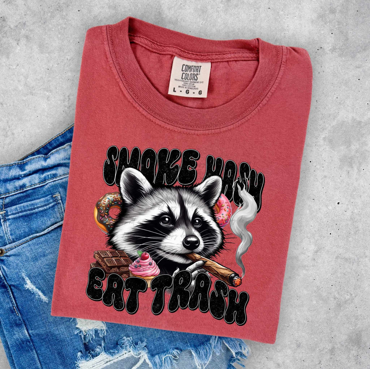 Smoke hash eat trash 35648 DTF transfer
