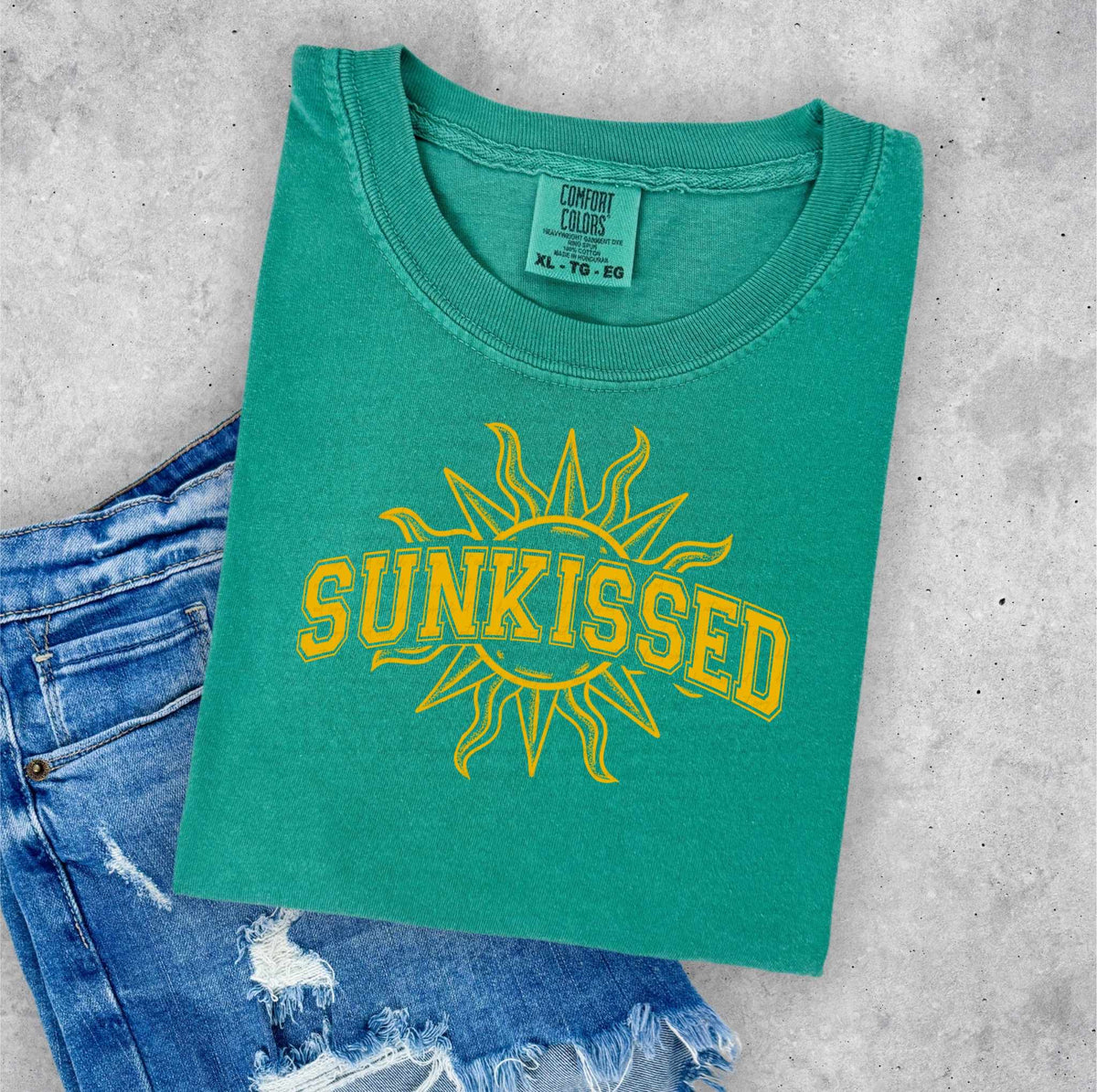 Sunkissed yellow font 35616 DTF transfer