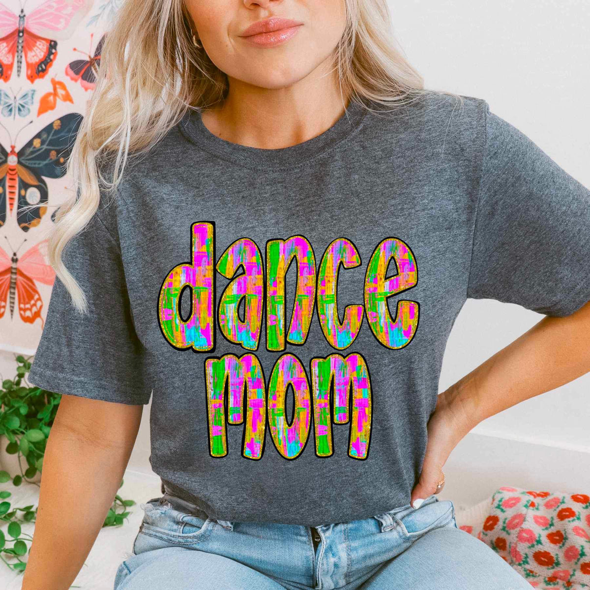 Dance mom multi color font 25643 DTF transfer