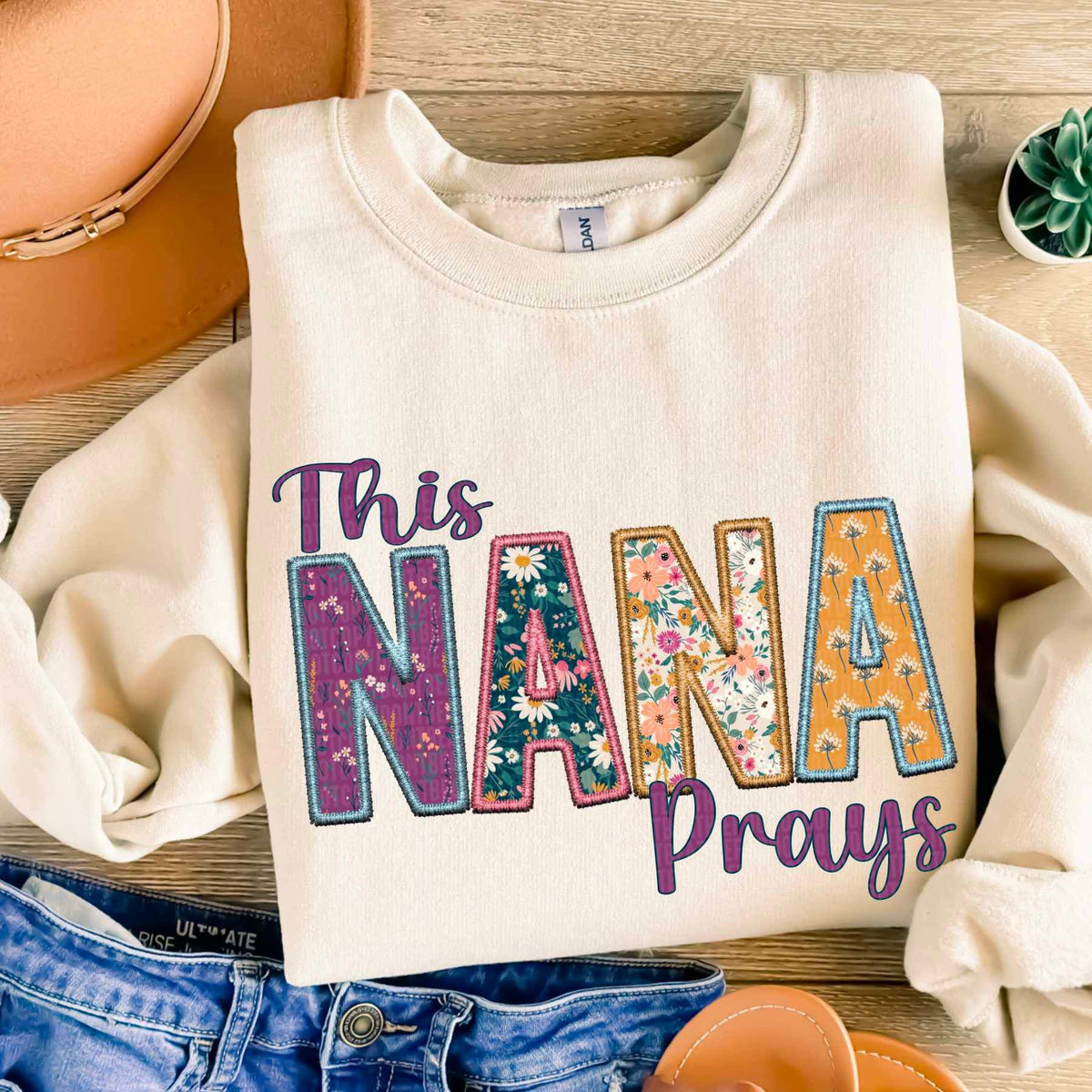 This nana prays 25639 DTF transfer