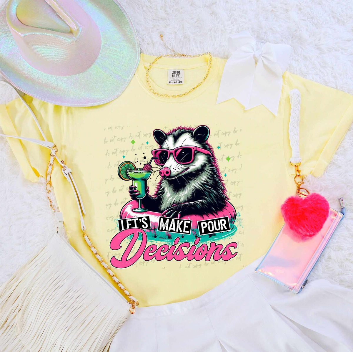 Let’s make poor decisions raccoon 35619 DTF transfer