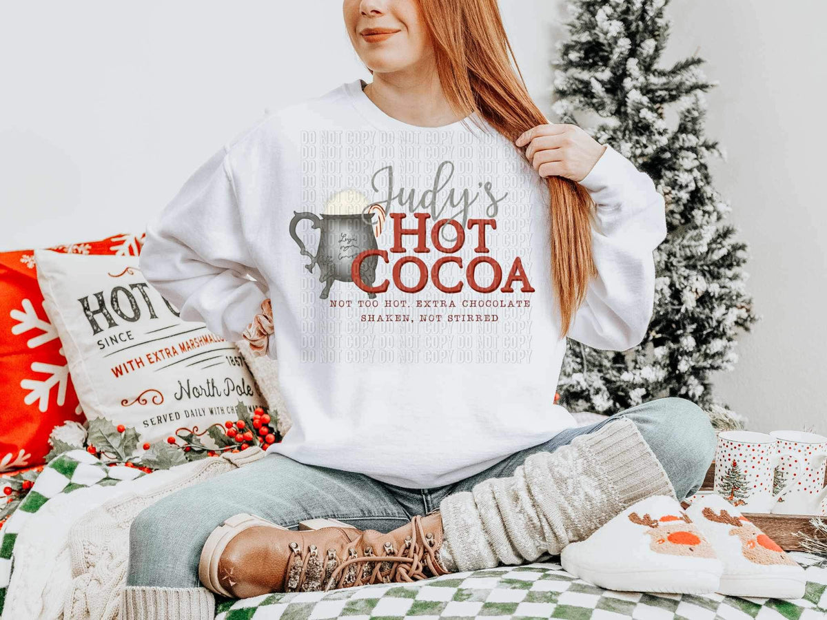 Judys hot cocoa with black mug 15694 DTF Transfers