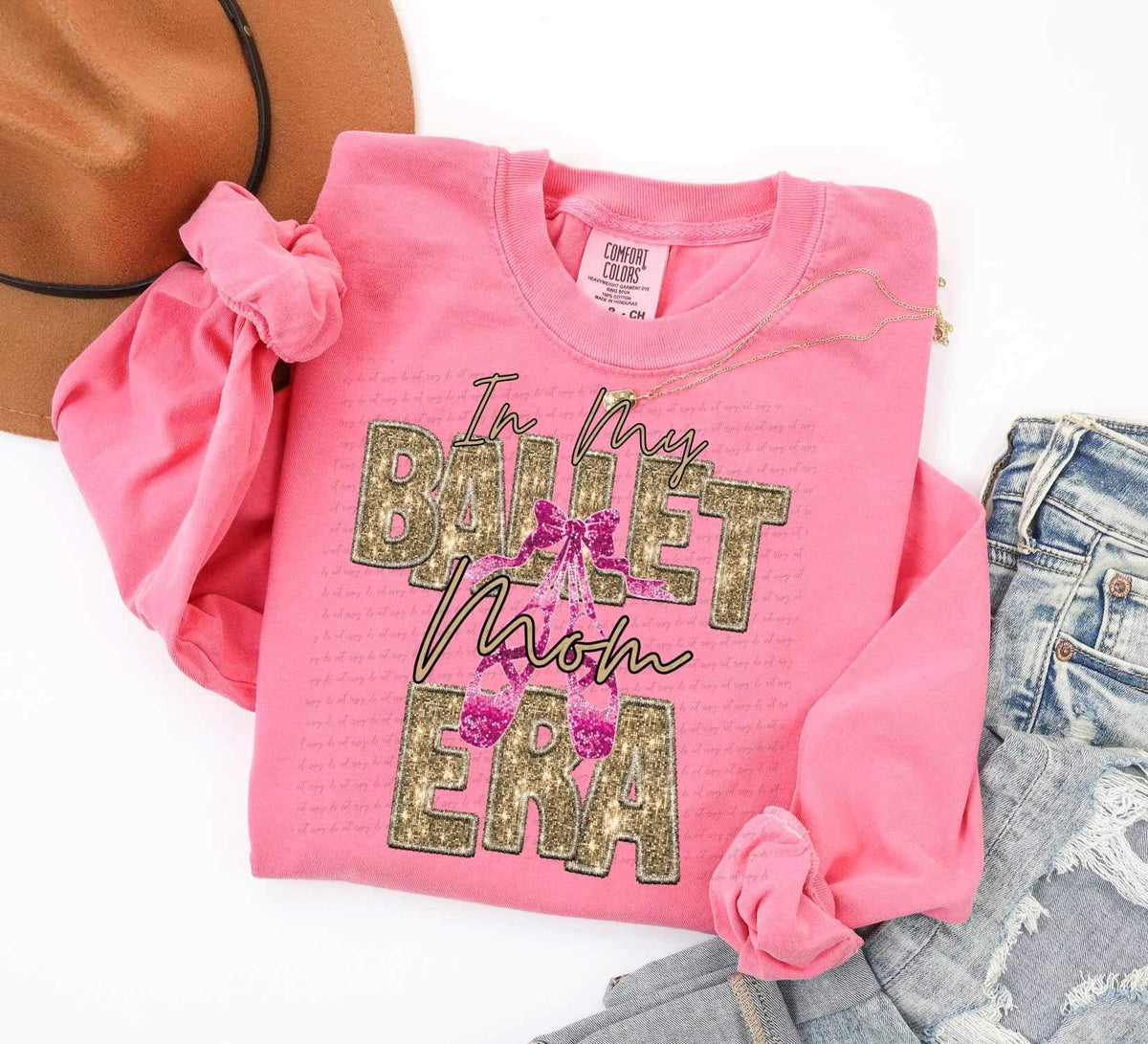In my ballet mom era gold sequin 25654 DTF transfer