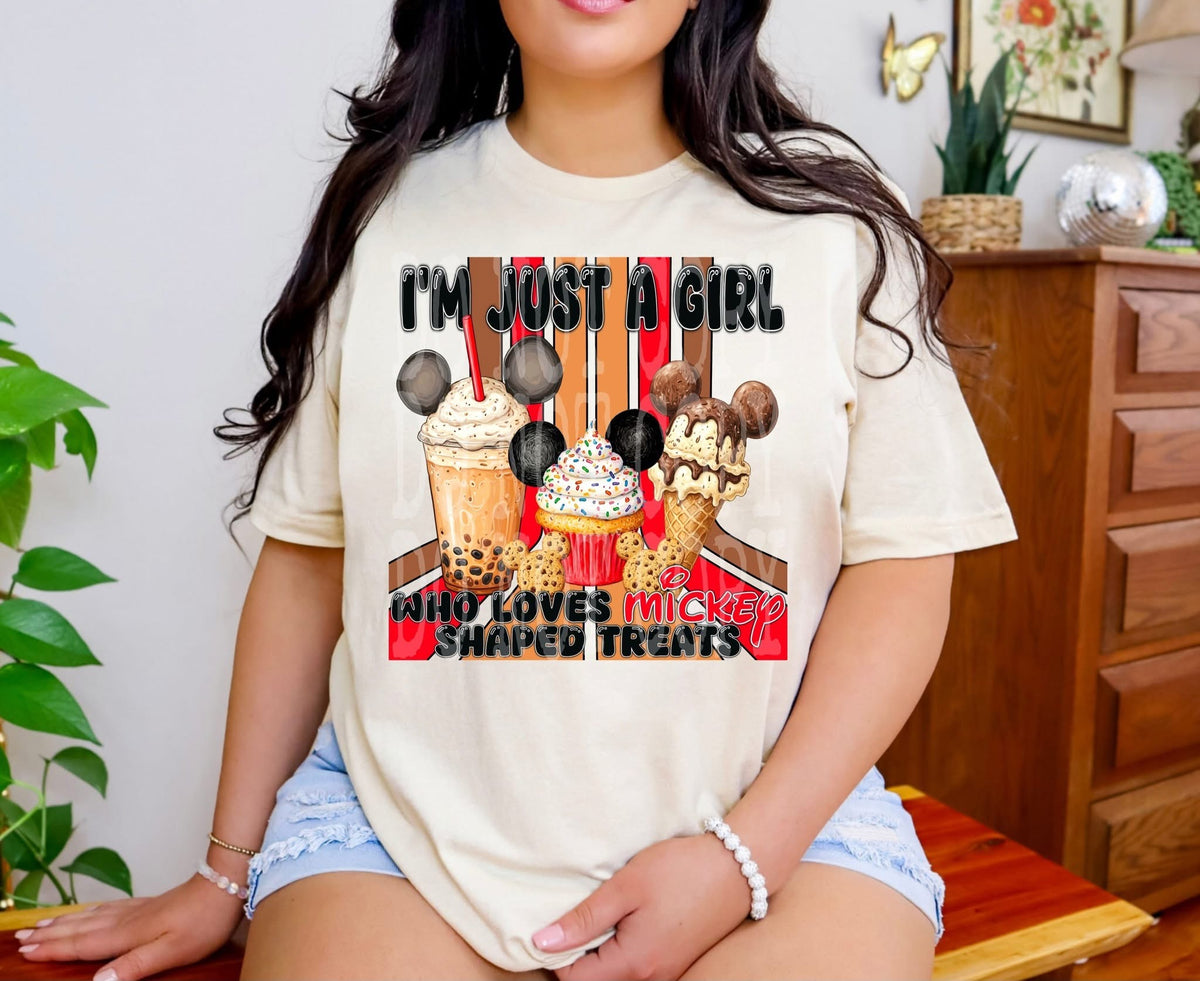 I’m just a girl who loves shaped treats 85161 DTF transfer