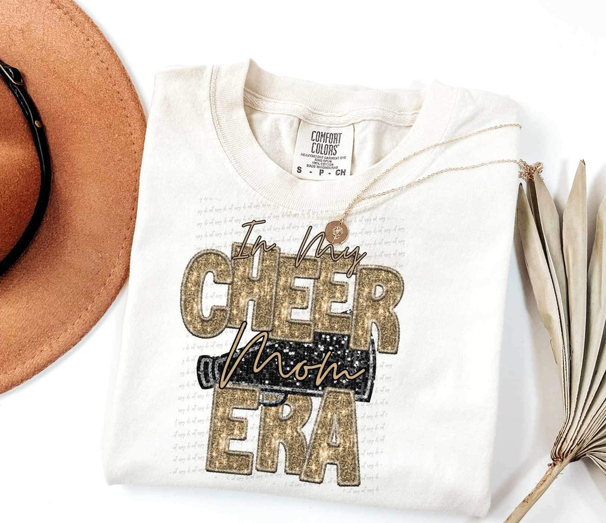In my cheer mom era gold sequin 25650 DTF transfer