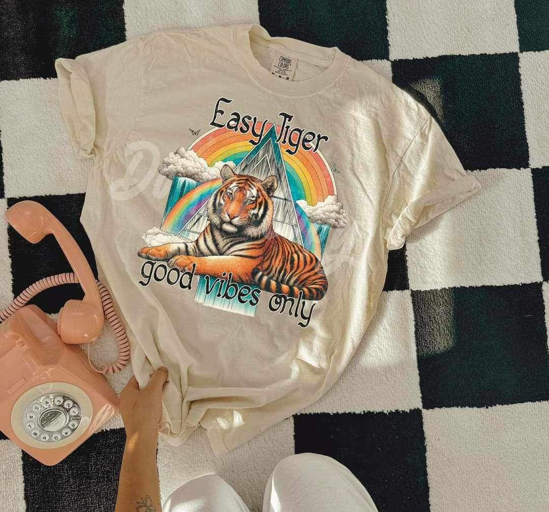 Easy tiger good vibes only (RTD) 25675 DTF transfer