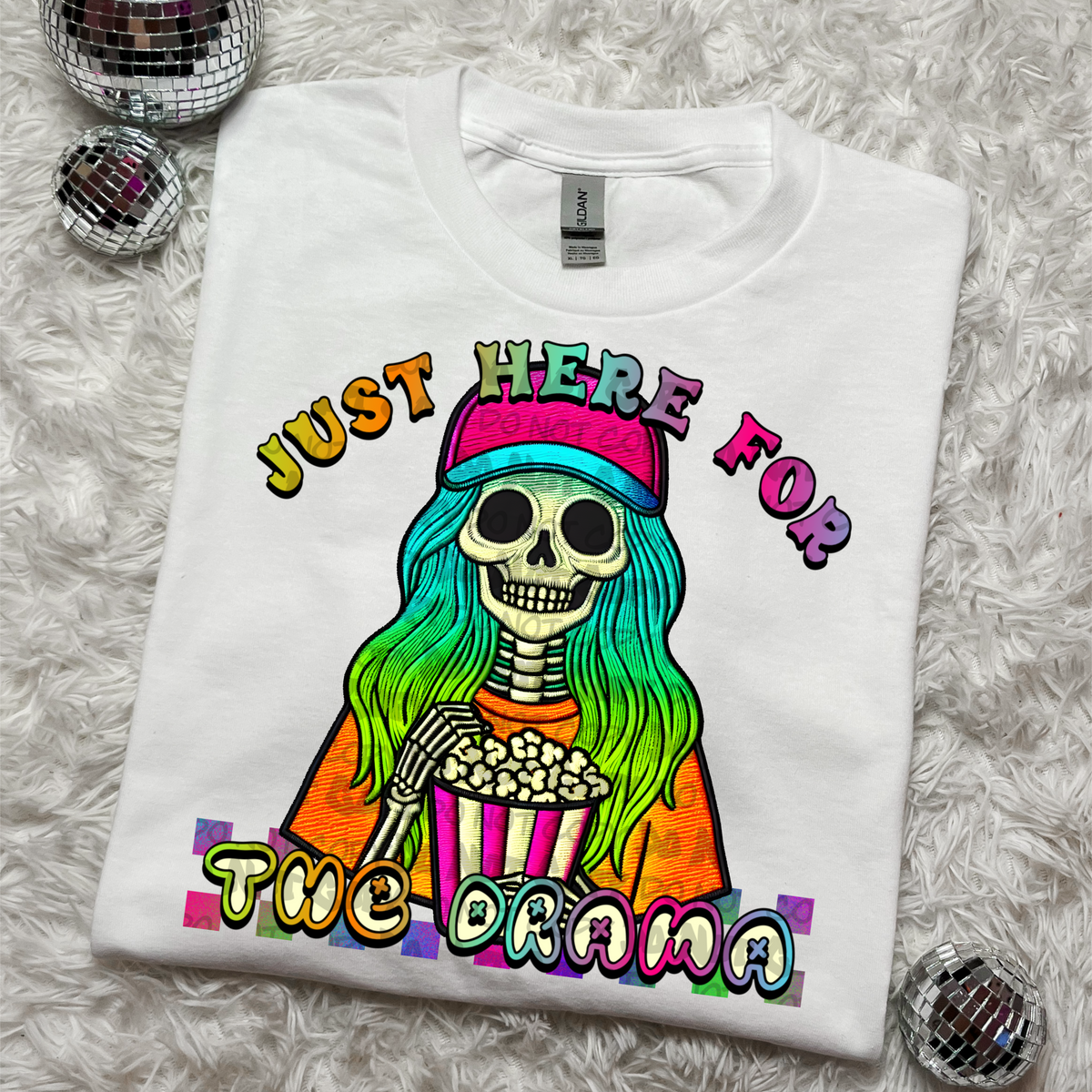 Just here for the drama colorful (LANE) 45155 DTF transfer