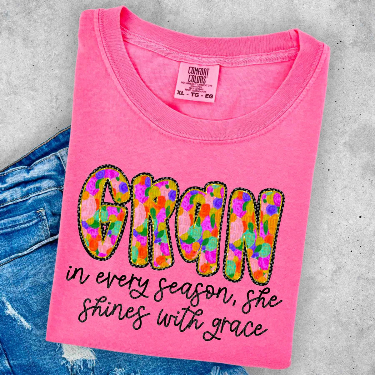 Gran in every season, she shines with grace 25704 DTF transfer