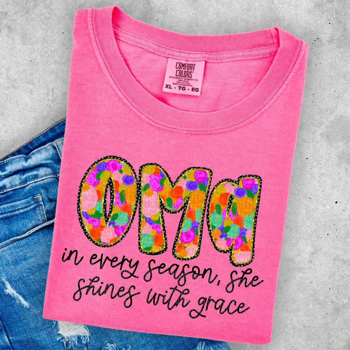 Oma in every season, she shines with grace 25698 DTF transfer