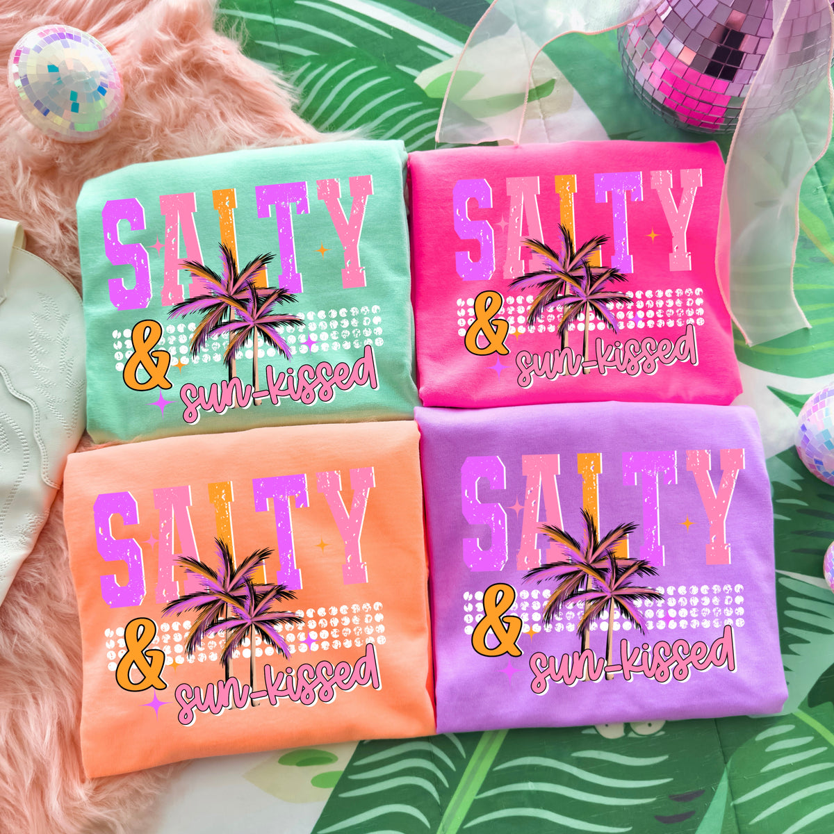 Salty and Sun-kissed palm trees (CSC) DTF Transfer