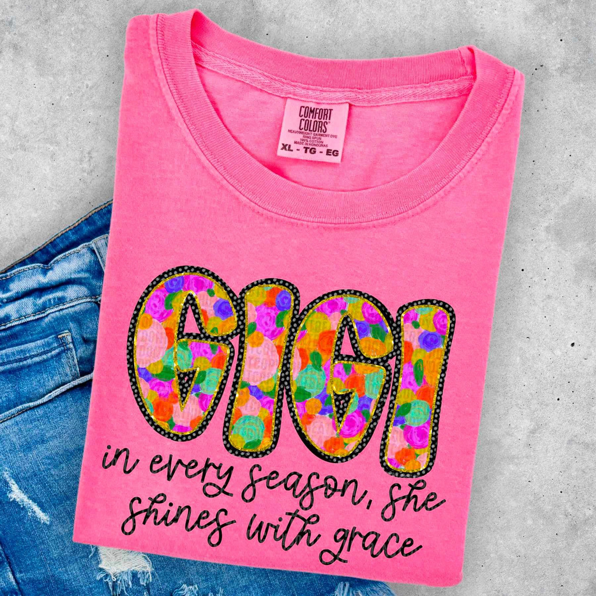 Gigi in every season, she shines with grace 25691 DTF transfer