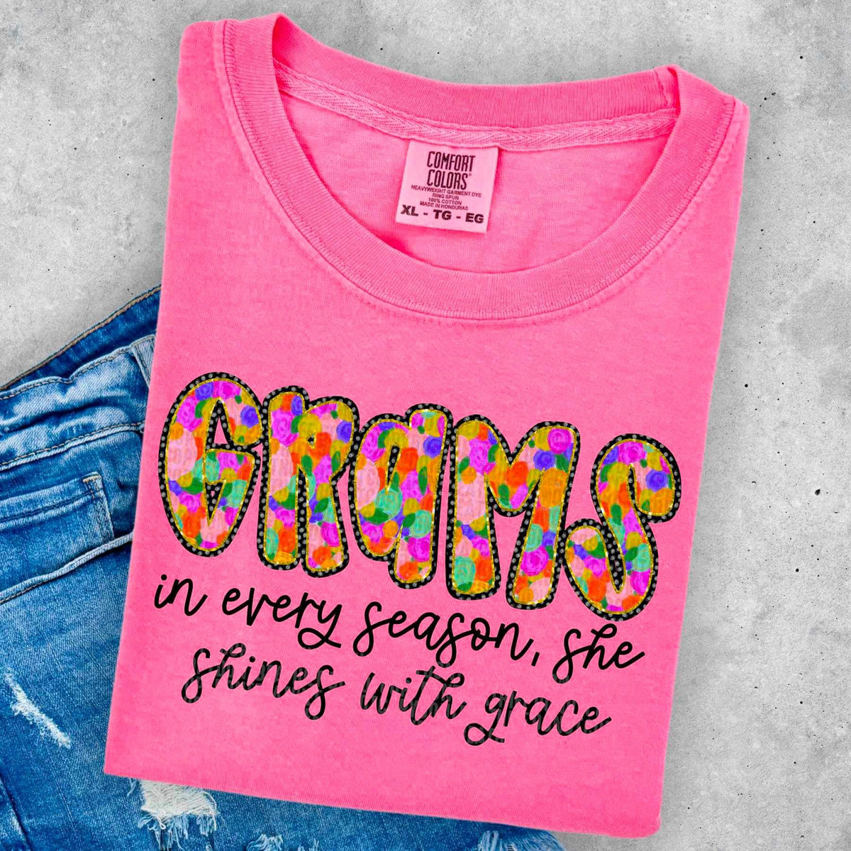 Grams in every season, she shines with grace 25688 DTF transfer