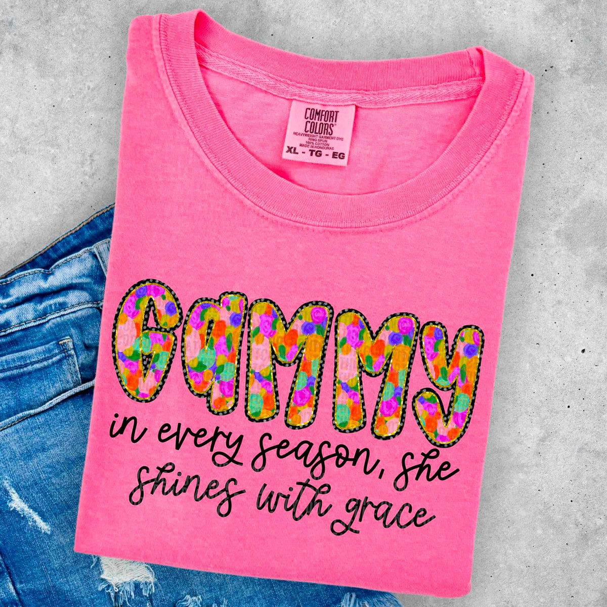 Gammy in every season, she shines with grace 25681 DTF transfer