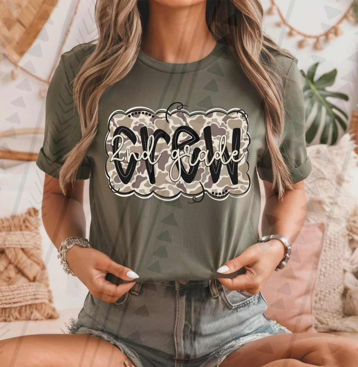 2nd Grade Crew Camo (TGG) DTF transfer