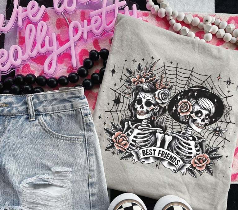 Best friends skellies 35672 DTF transfer