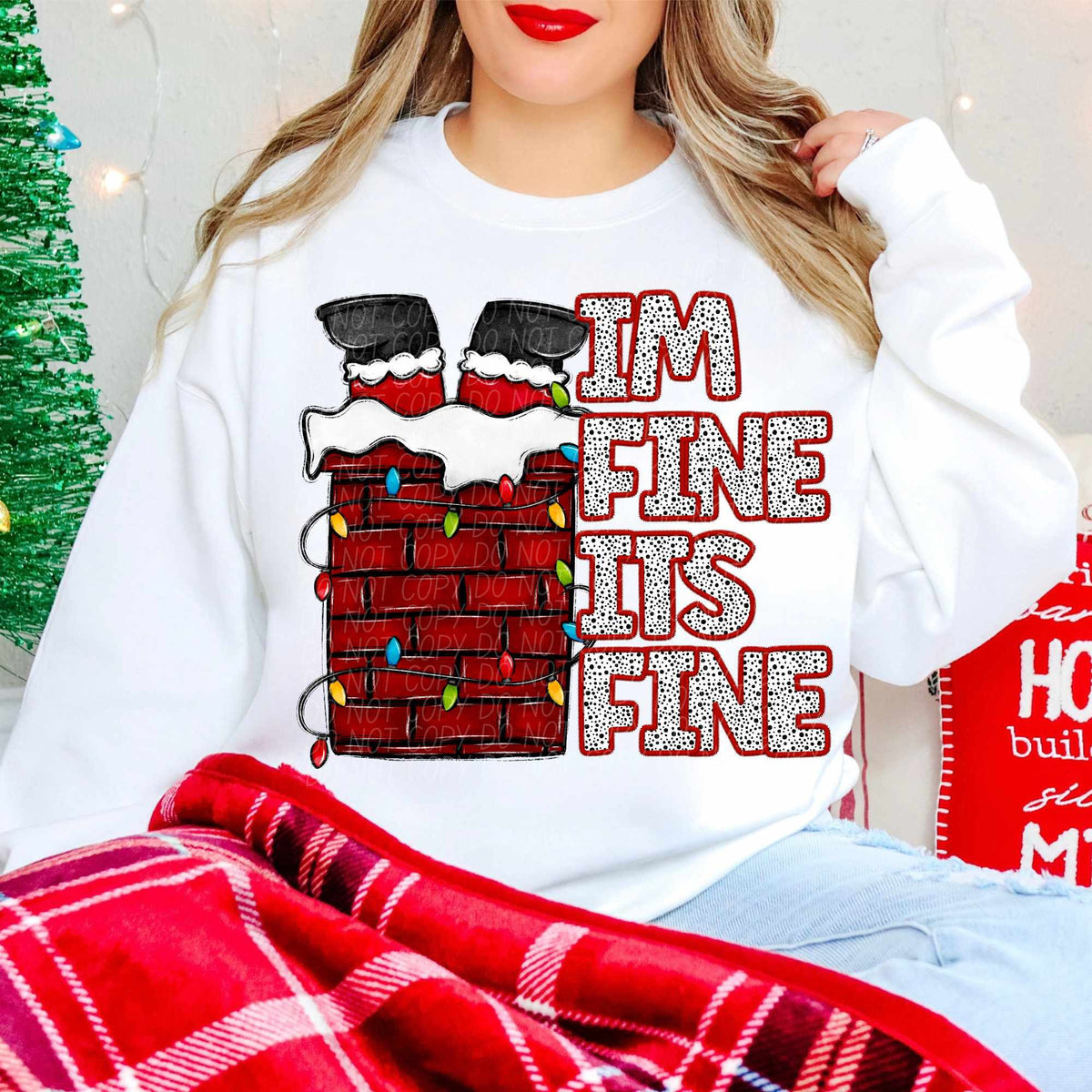 I’m fine it’s fine Santa chimney (CITY) 70022 DTF transfer