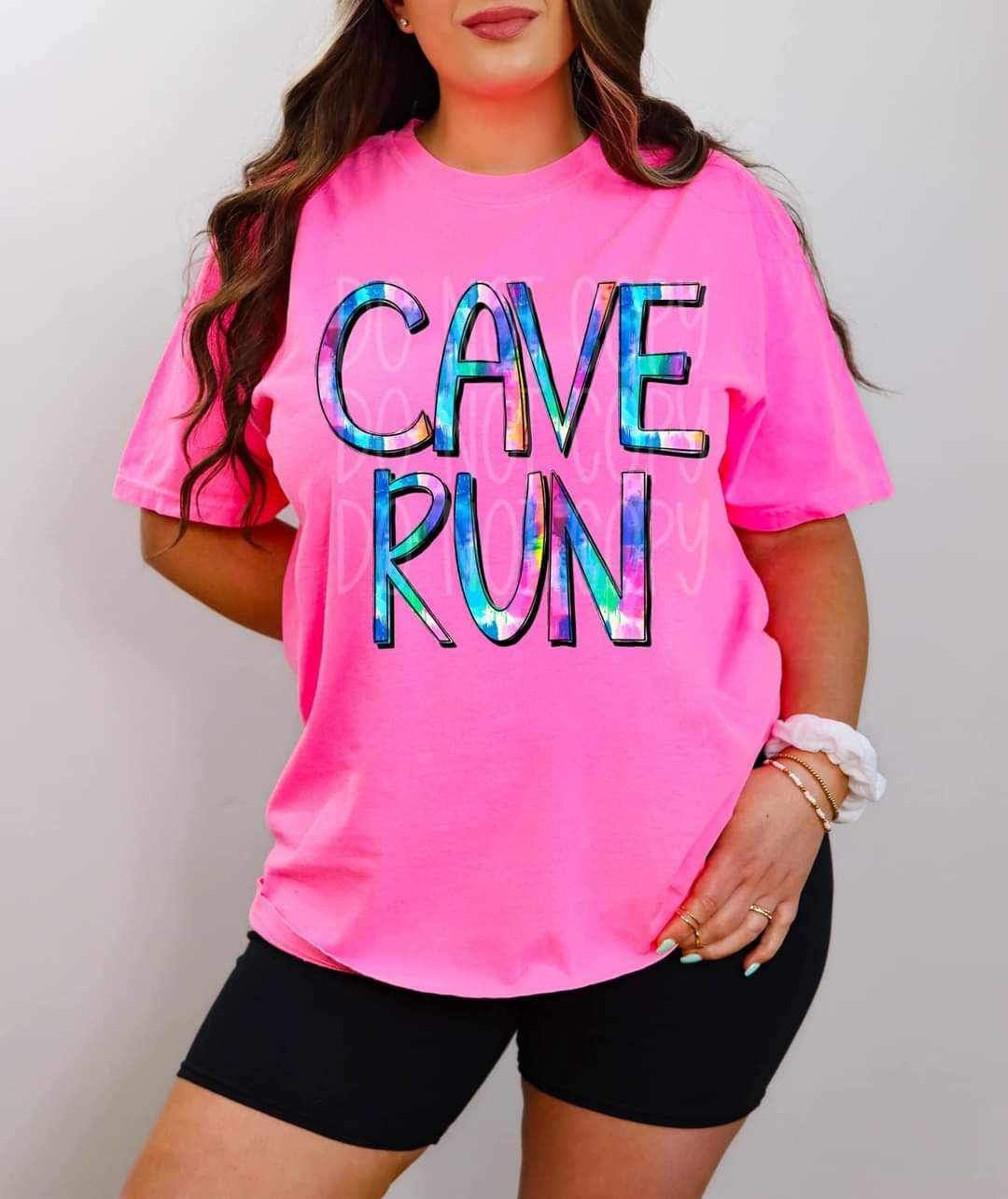 Cave run tie dye 25741 DTF transfer