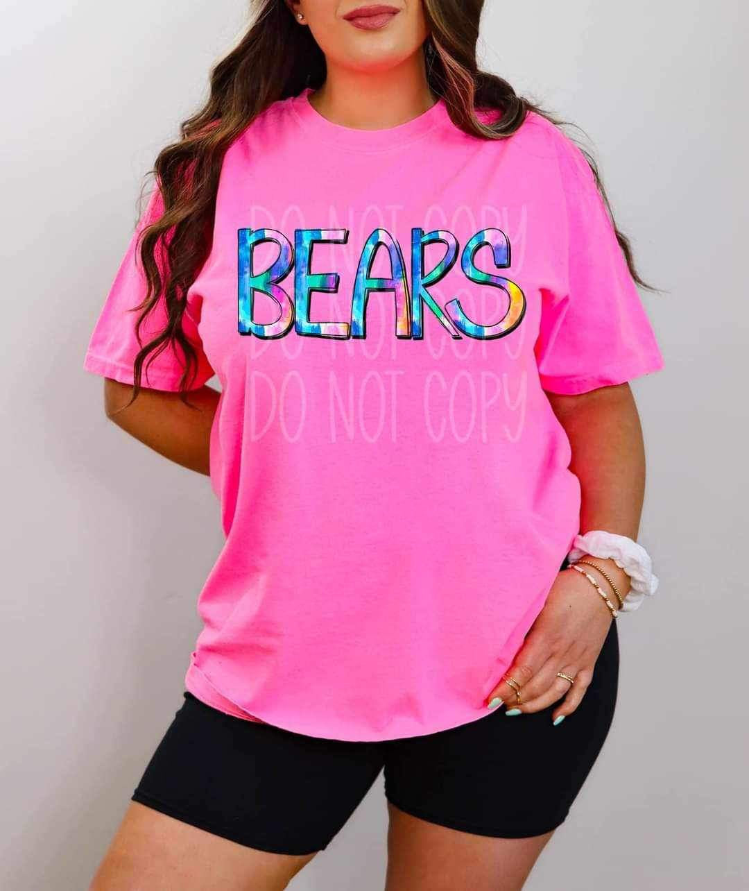 Bears tie dye 25739 DTF transfer