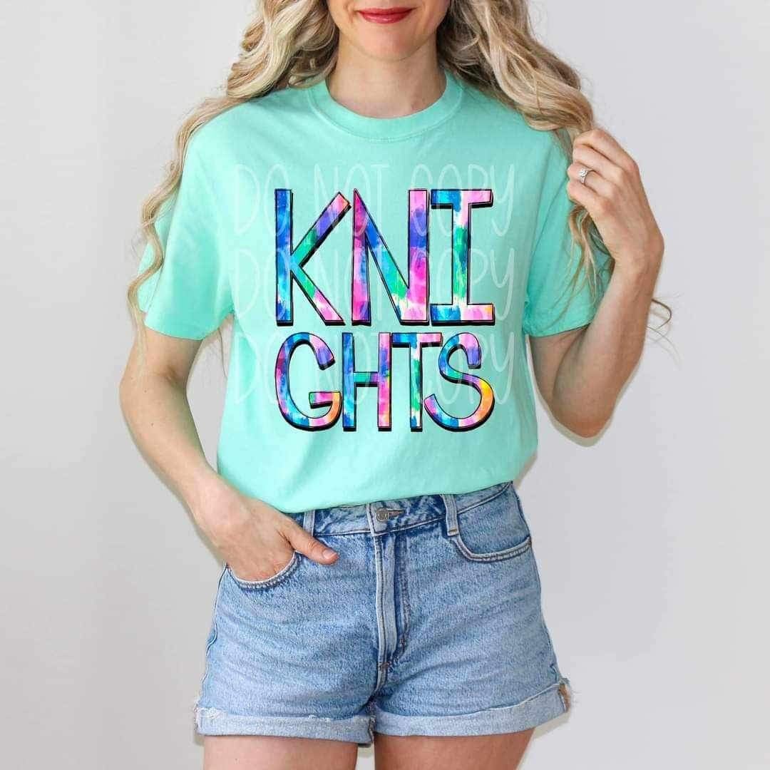 Knights tie dye 25736 DTF transfer