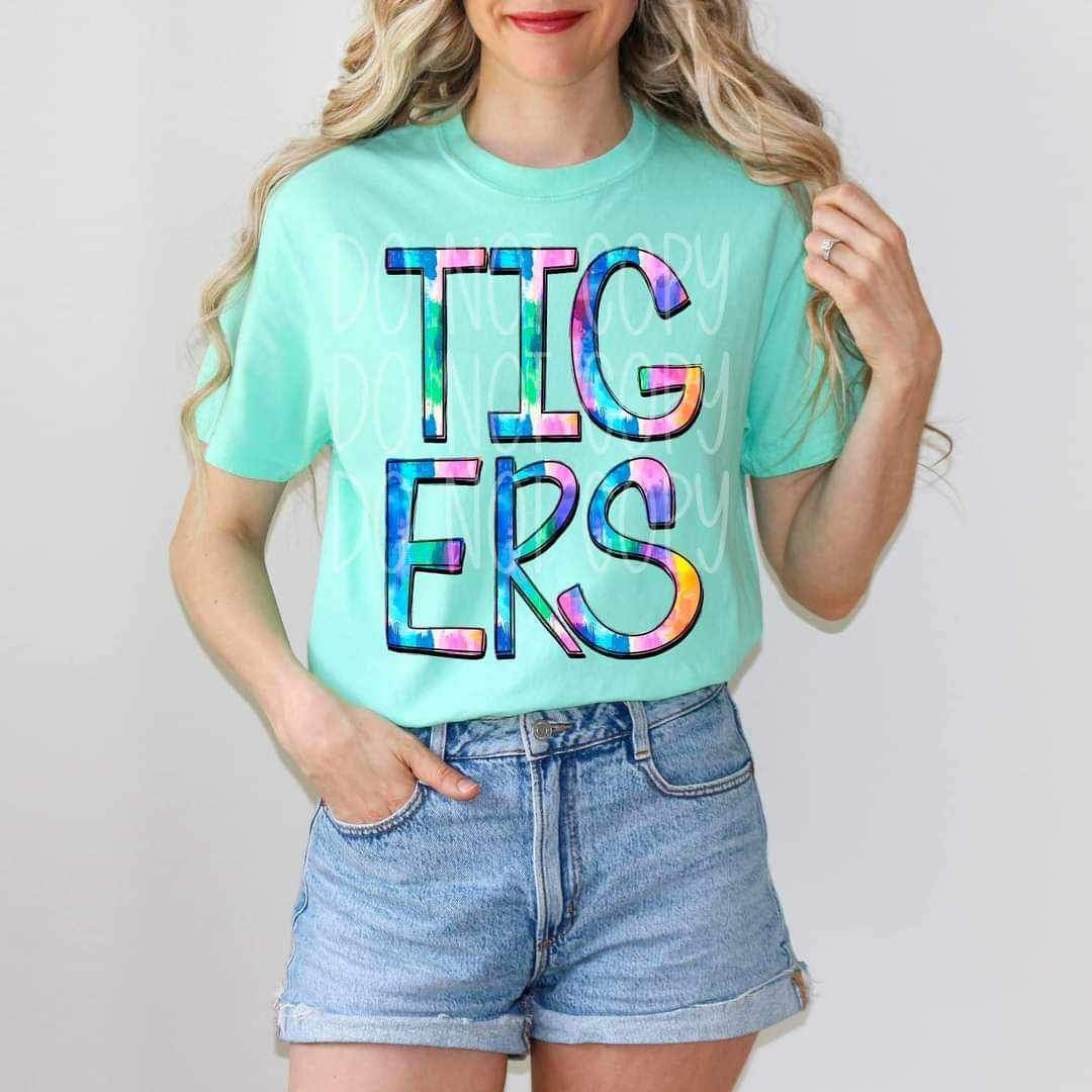 Tigers tie dye 25733 DTF transfer