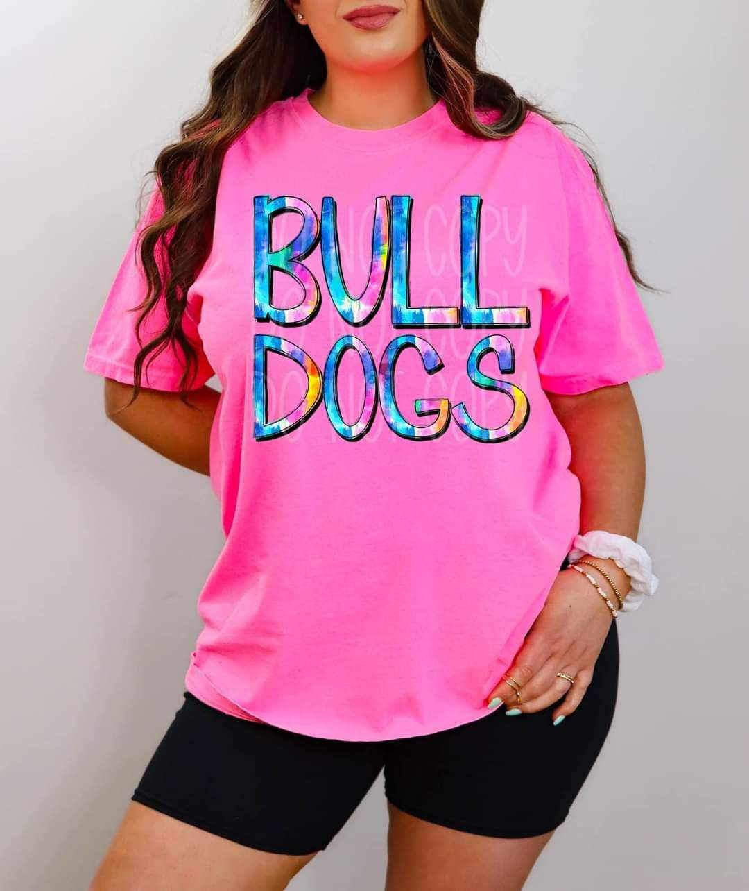 Bulldogs tie dye 25732 DTF transfer