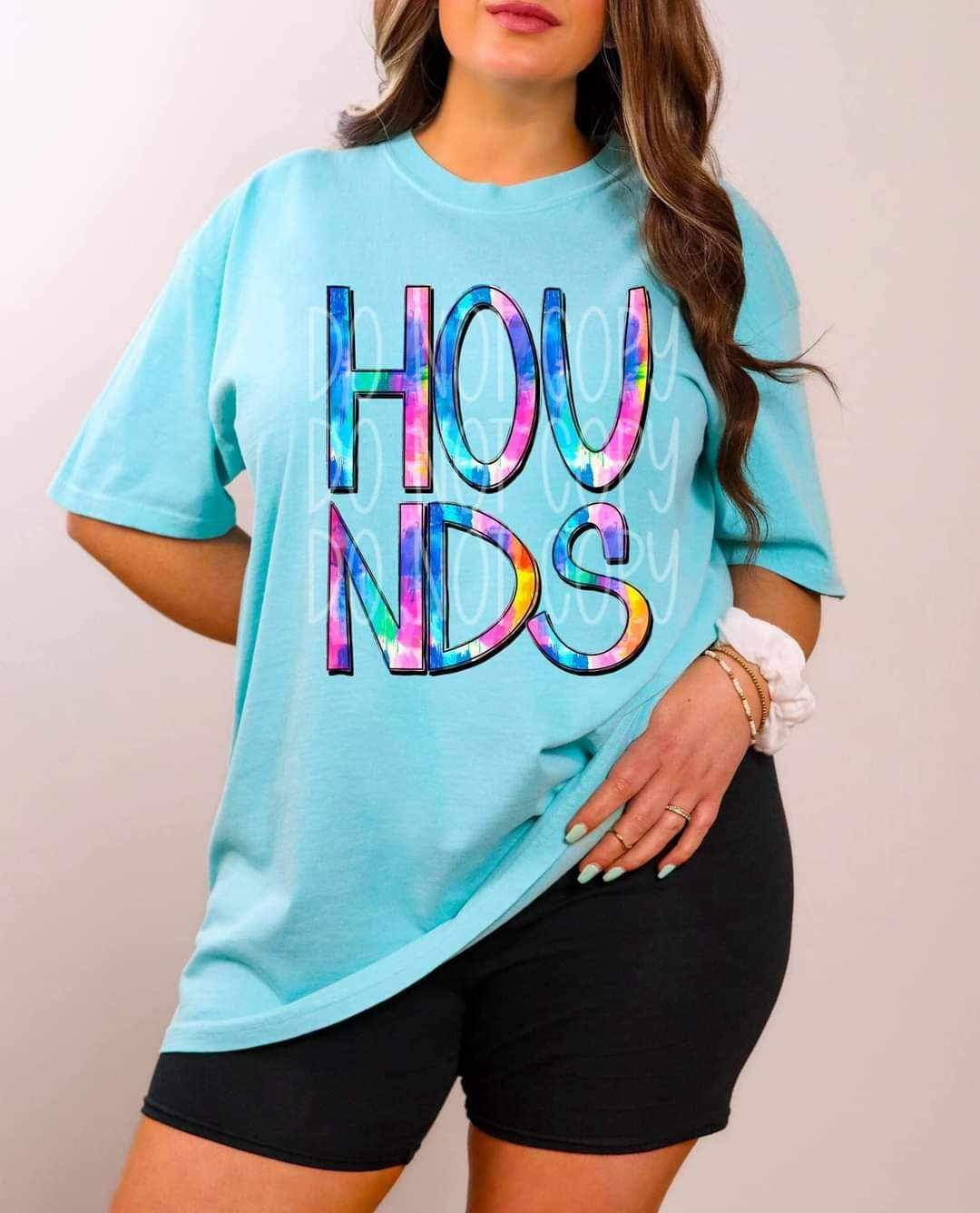 Hounds tie dye 25729 DTF transfer