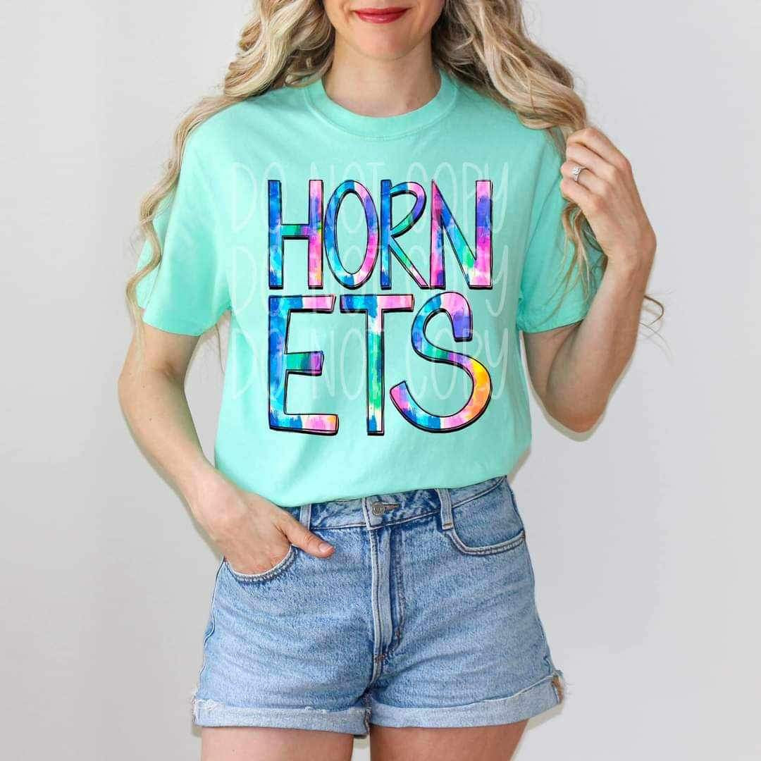 Hornets tie dye 25728 DTF transfer