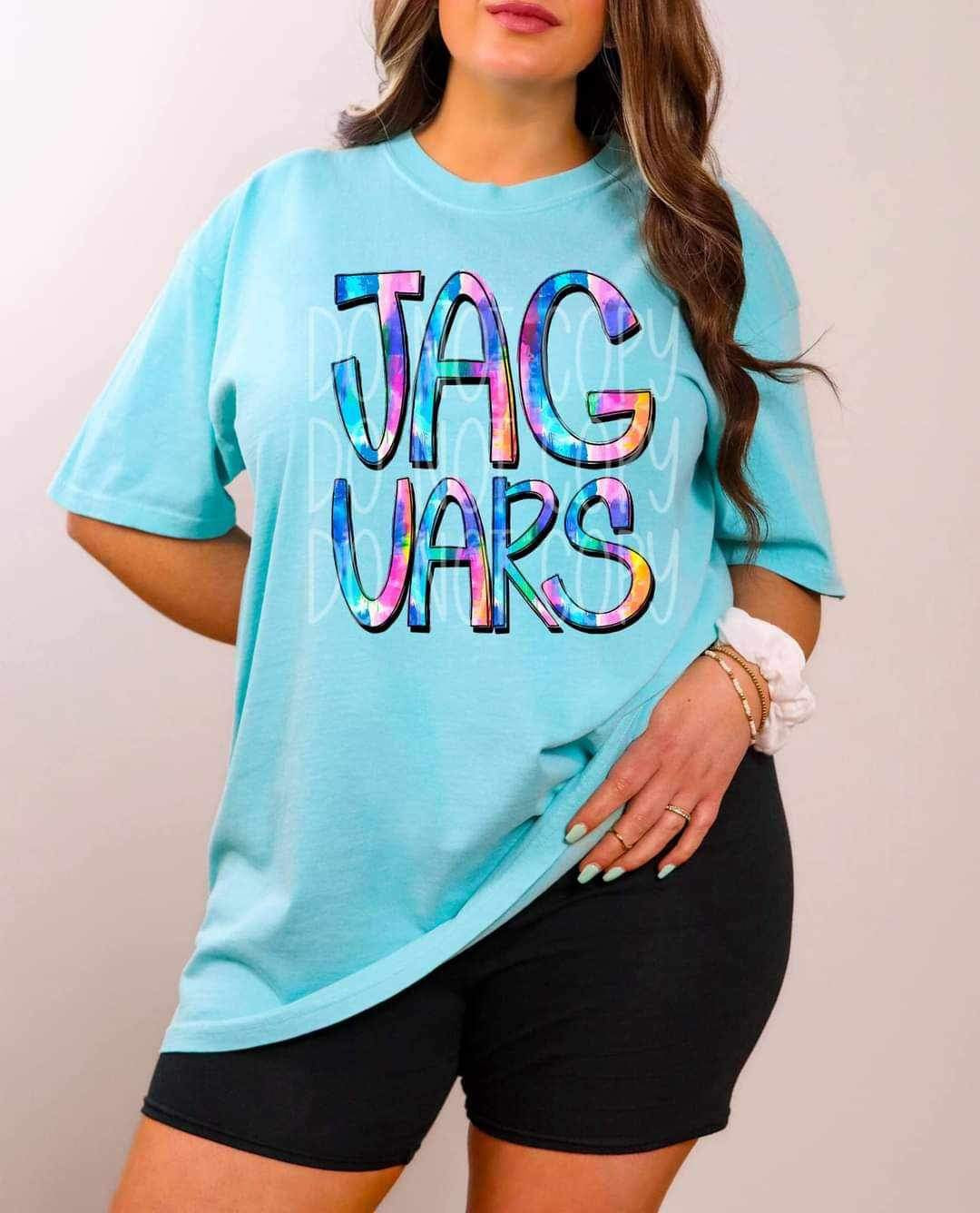 Jaguars tie dye 25726 DTF transfer