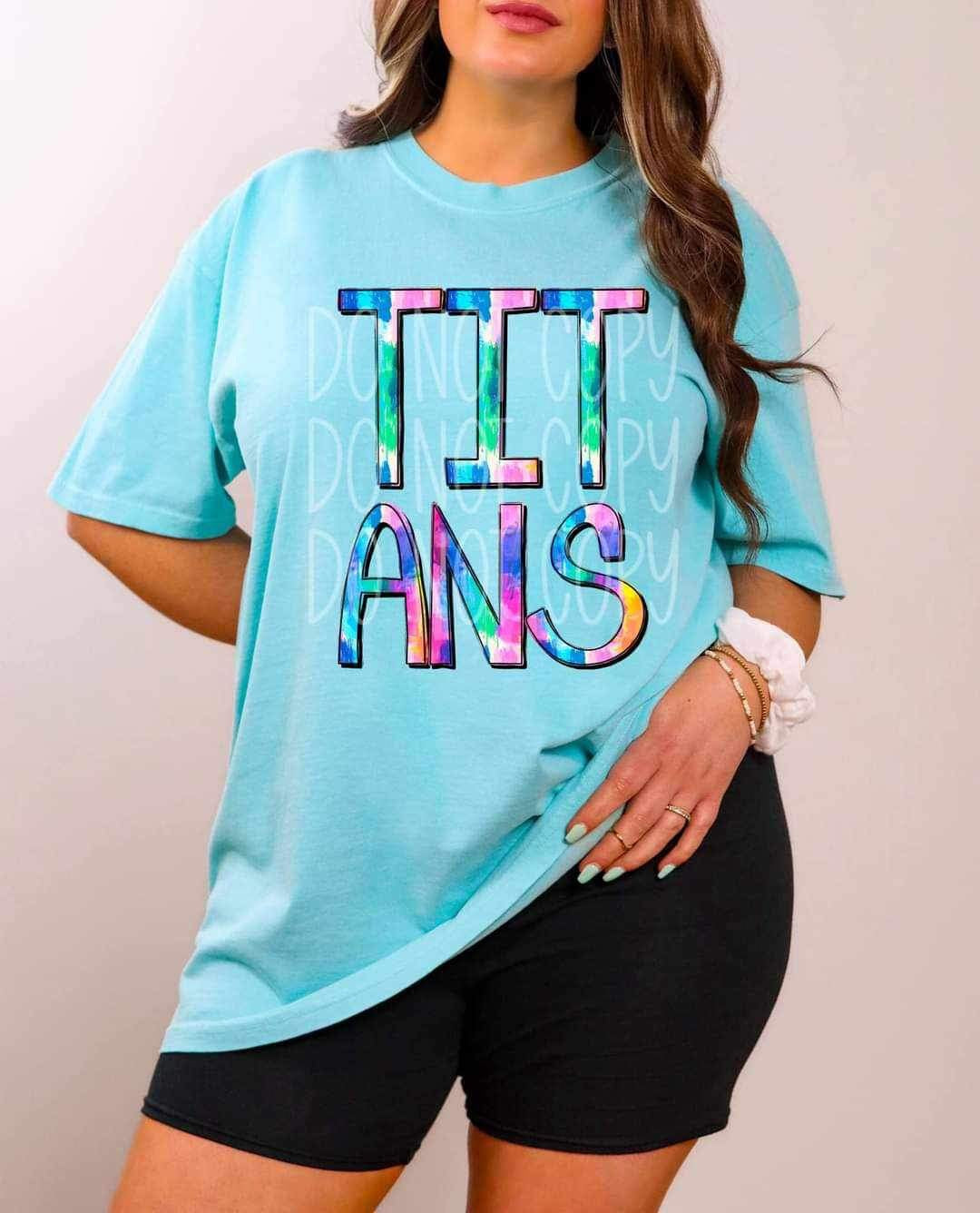 Titans tie dye 25724 DTF transfer