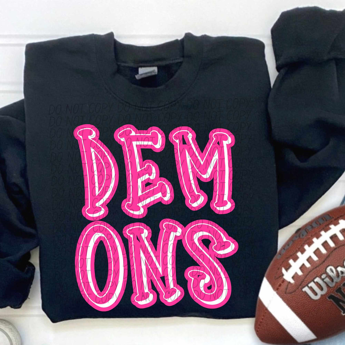 Demons hot pink 55353 DTF transfer
