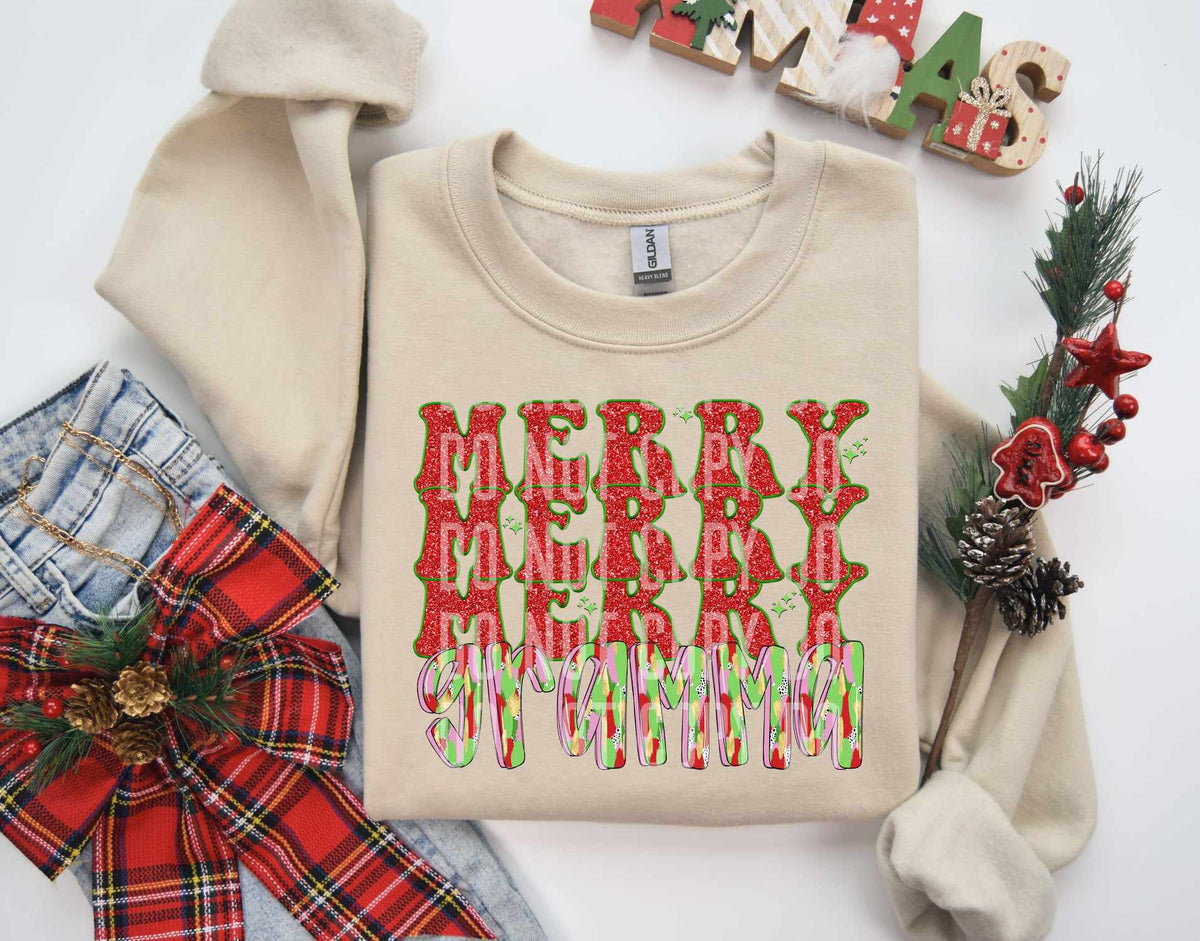 Merry gramma stacked (caplinger) 70070 DTF transfer