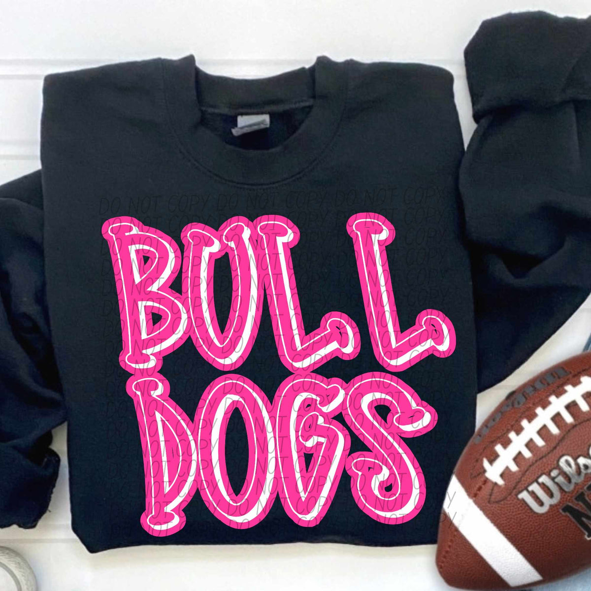 Bulldogs hot pink 55307 DTF transfer