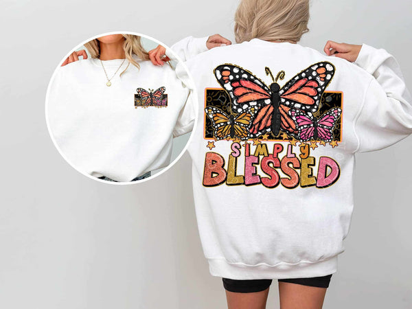 Simply blessed butterfly BACK ONLY 70110 DTF transfer