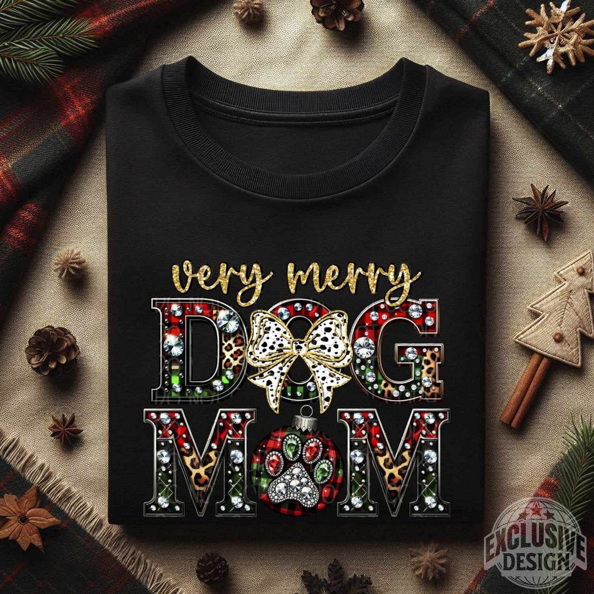 Merry dog mom exclusive 70128 DTF transfer