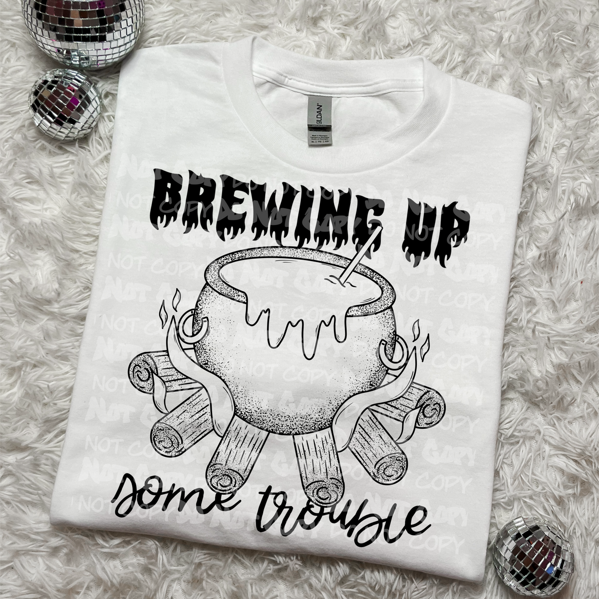 Brewing up some trouble BLACK (LANE) 45145 DTF transfer