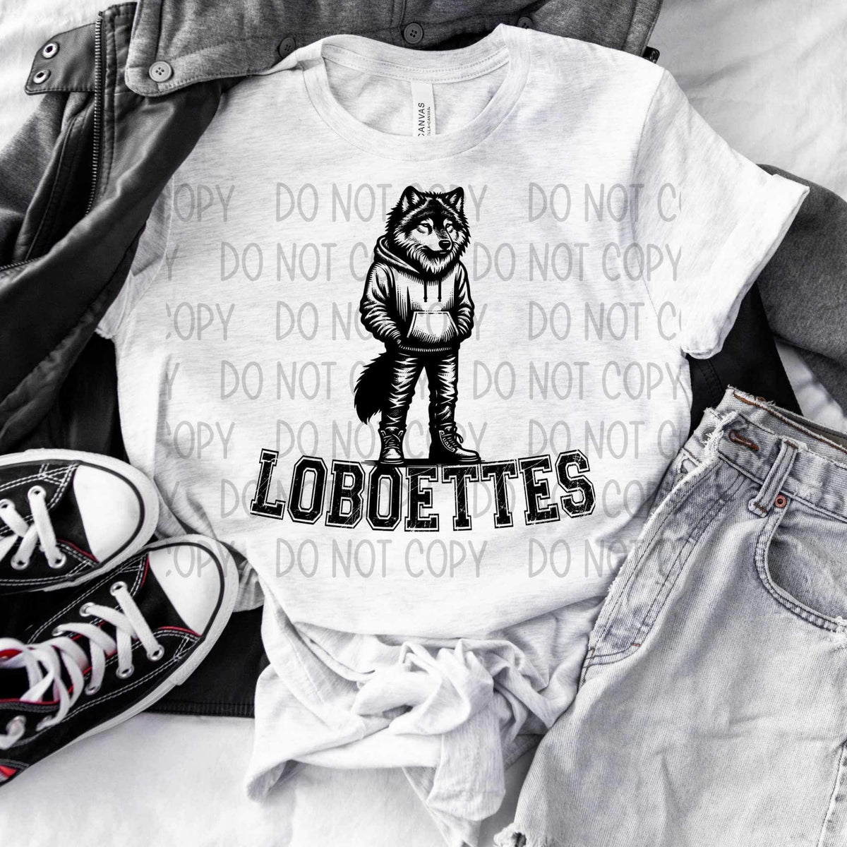 Loboettes BLACK (SW) 25788 DTF transfer