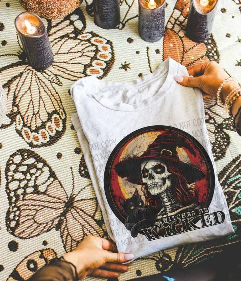 Witches be wicked circle 35835 DTF transfer