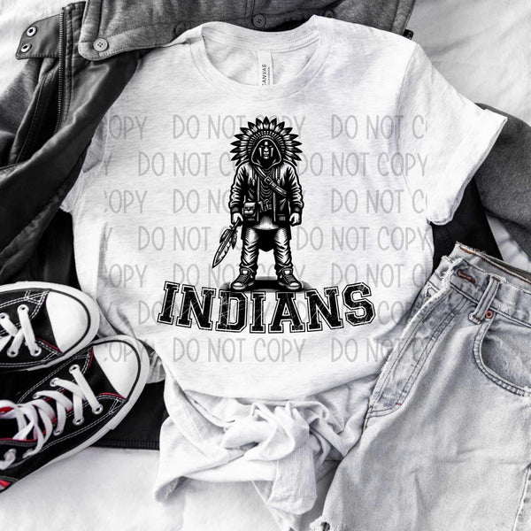 Indians BLACK (SW) 25770 DTF transfer