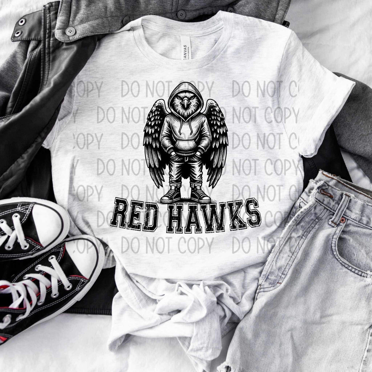 Red hawks BLACK (SW) 25767 DTF transfer