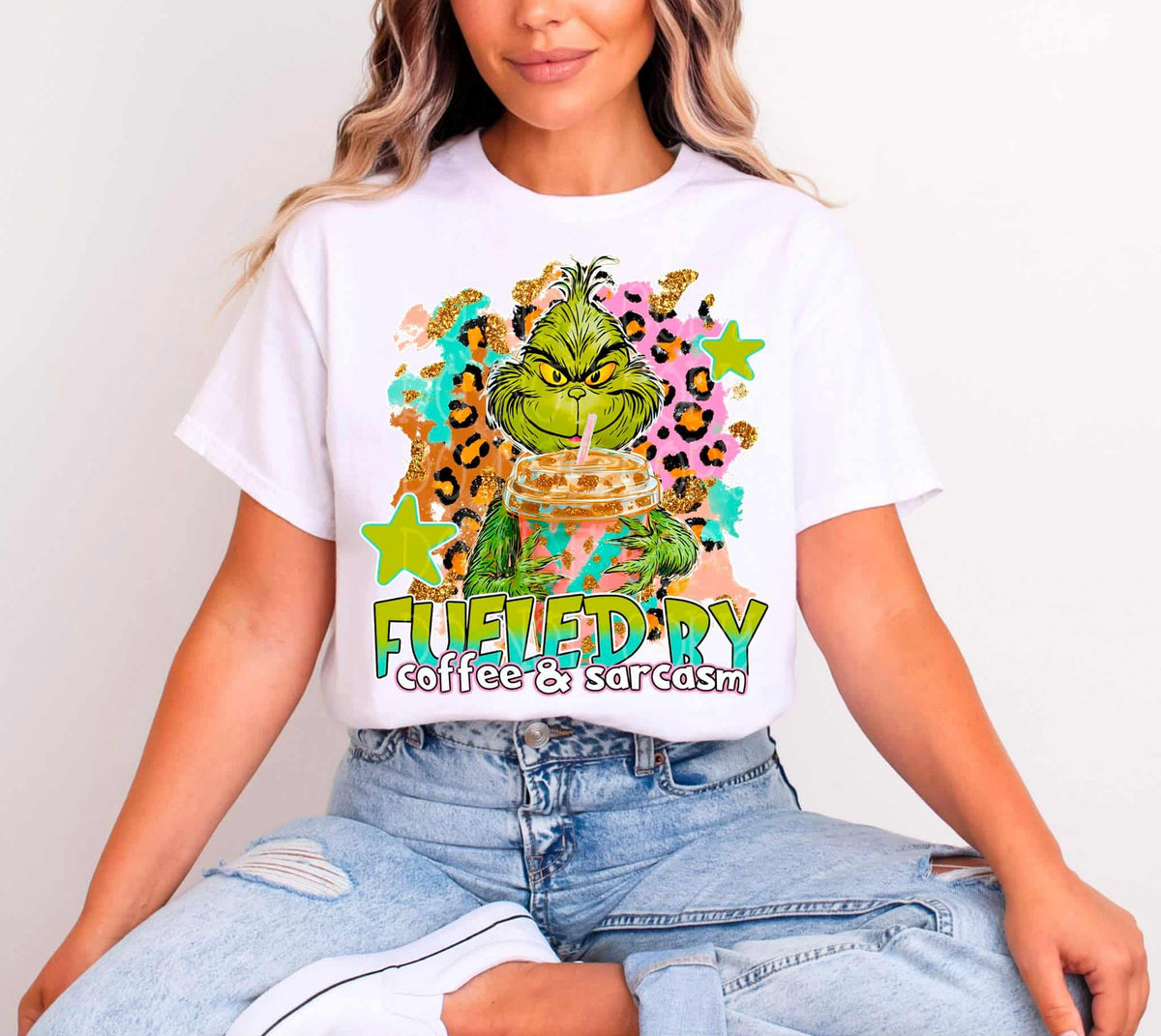 Coffee and Sarcasm Green Guy (C’s) DTF transfer