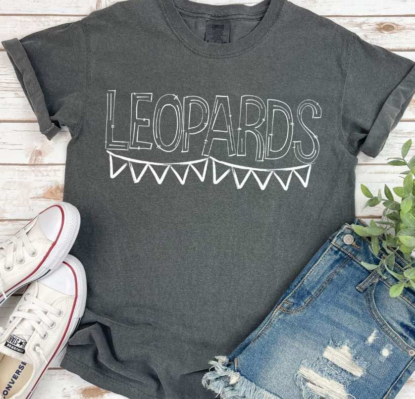 Leopards white banner 35898 DTF transfer