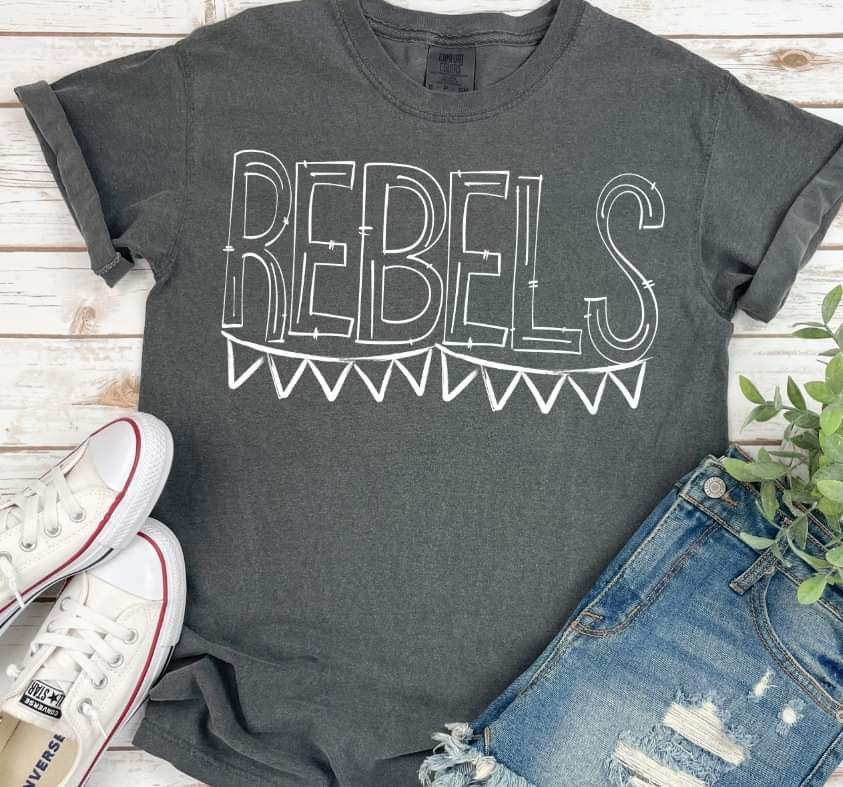 Rebels white banner 35893 DTF transfer
