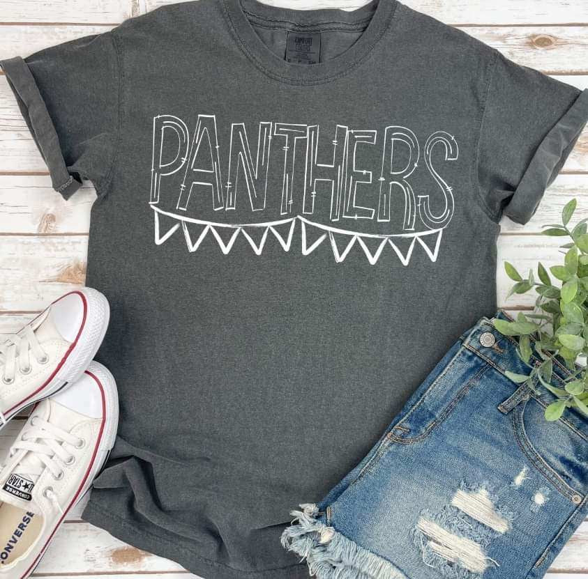 Panthers white banner 35891 DTF transfer