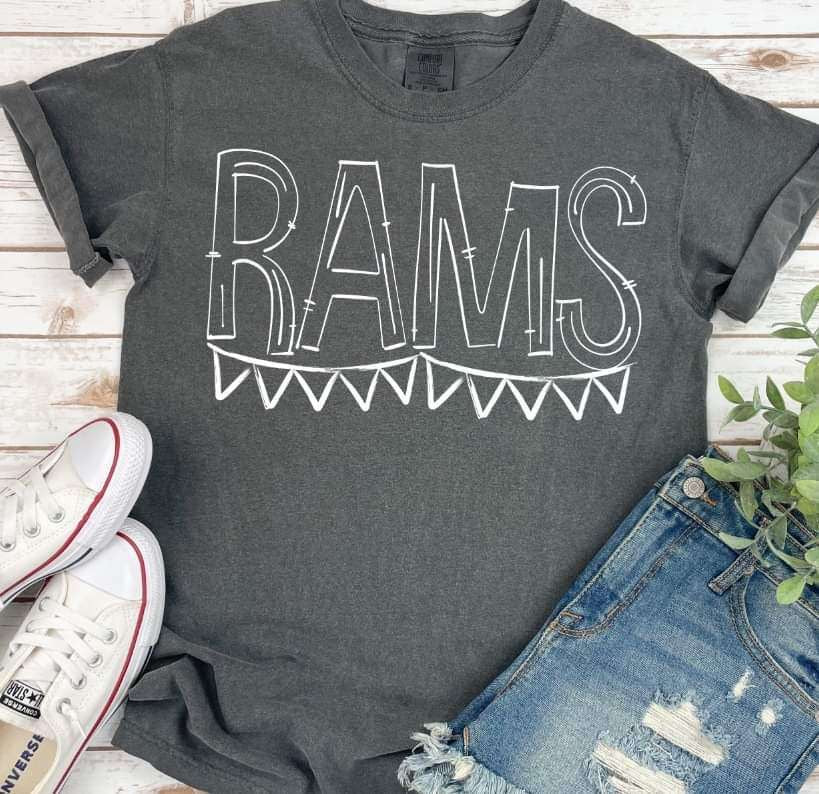 Rams white banner 35889 DTF transfer