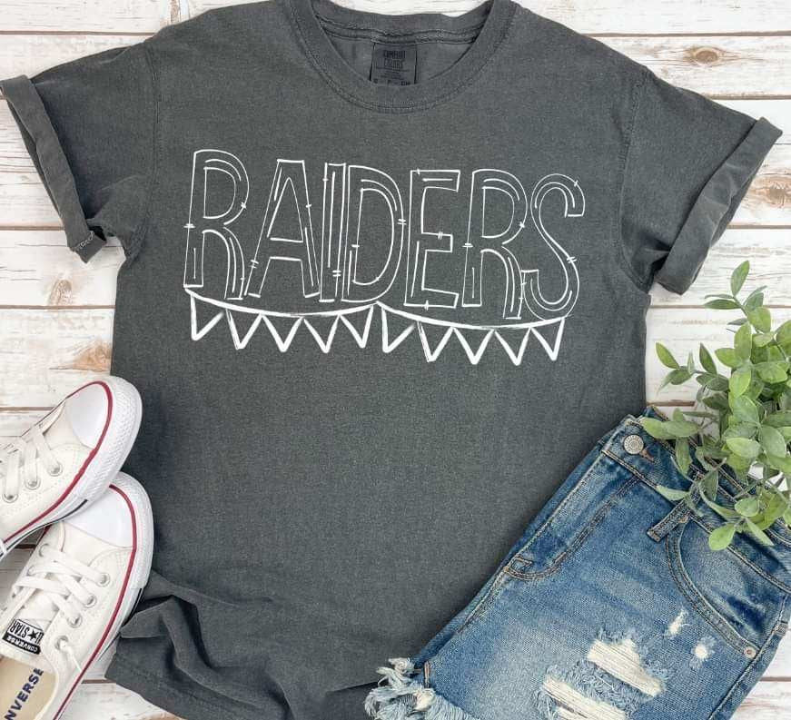 Raiders white banner 35887 DTF transfer