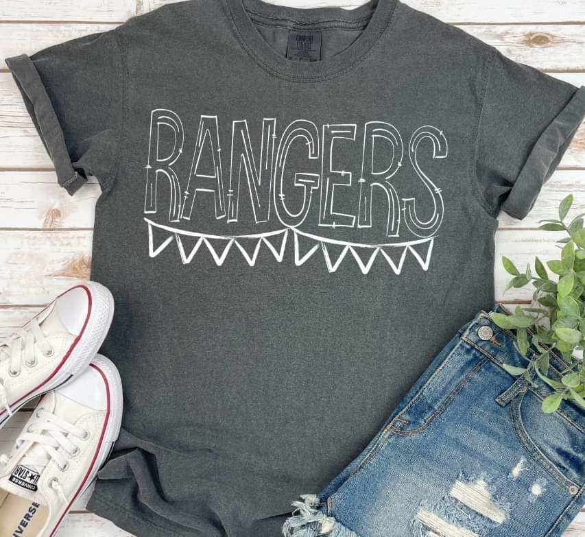 Rangers white banner 35886 DTF transfer