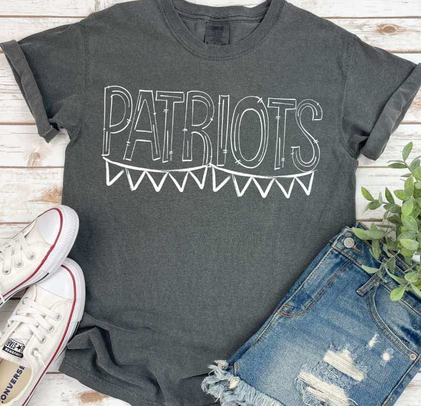 Patriots white banner 35885 DTF transfer