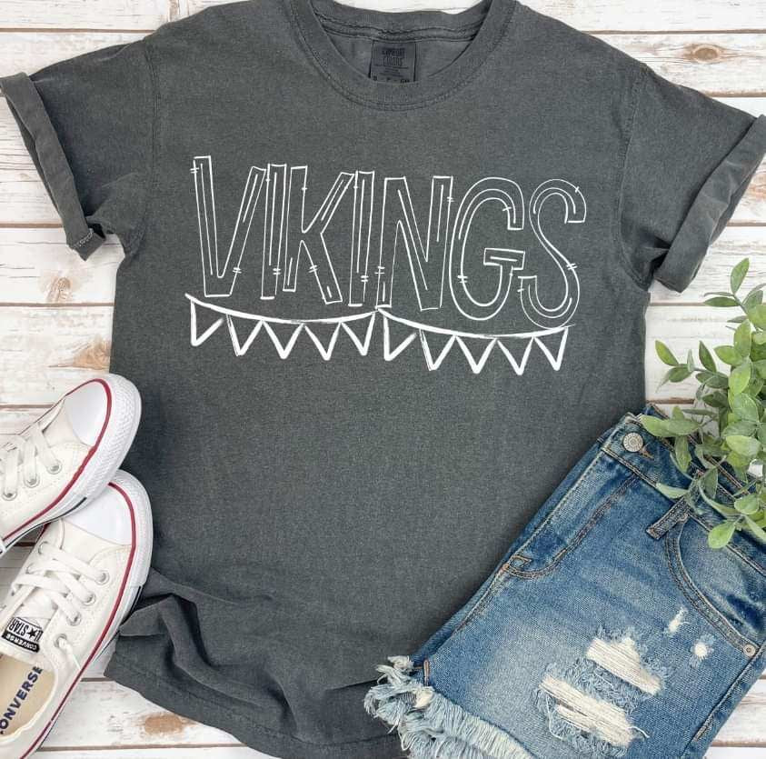 Vikings white banner 35879 DTF transfer