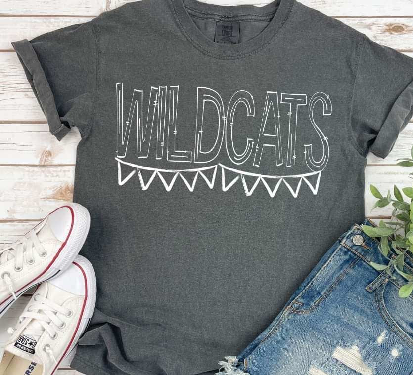 Wildcats white banner 35878 DTF transfer